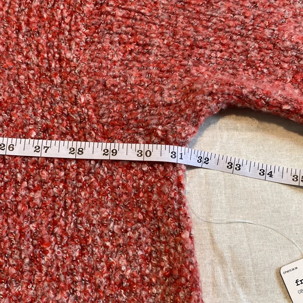 Free People BFF Sweater with Cowl Neck - Scarlet Flame - Picture 8 of 12